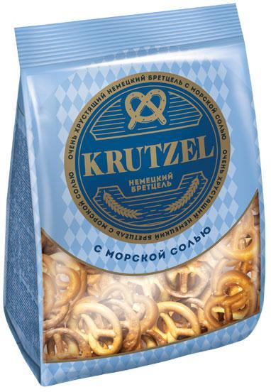 Крендельки Krutzel Немецкий Бретцель с морской солью 250 гр., флоу-пак