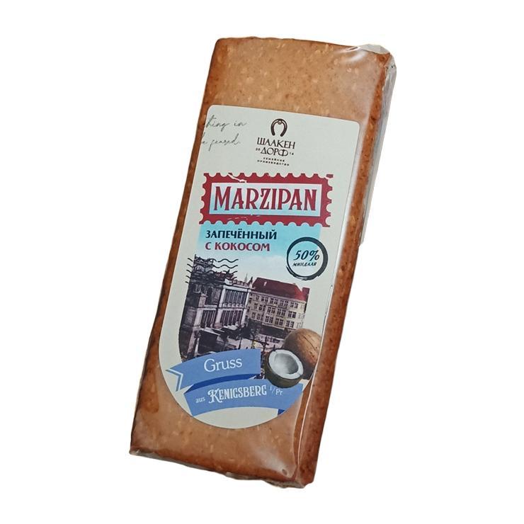 Марципановая плитка ШААКЕН ДОРФ запеченная с кокосом 80 гр., пакет