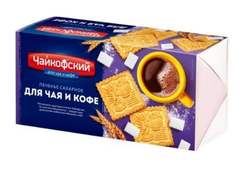 Печенье сахарное Чайкофский Для чая и кофе 100 гр., обертка