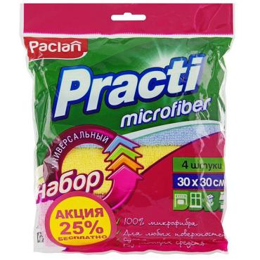 Салфетка для уборки Paclan Practi Microfiber 4 шт.