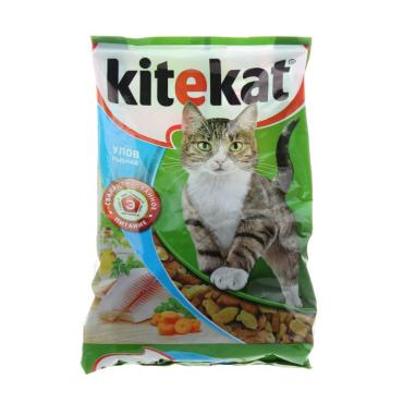 Корм сухой для взрослых кошек улов рыбака Kitekat 350 гр. Флоу-пак