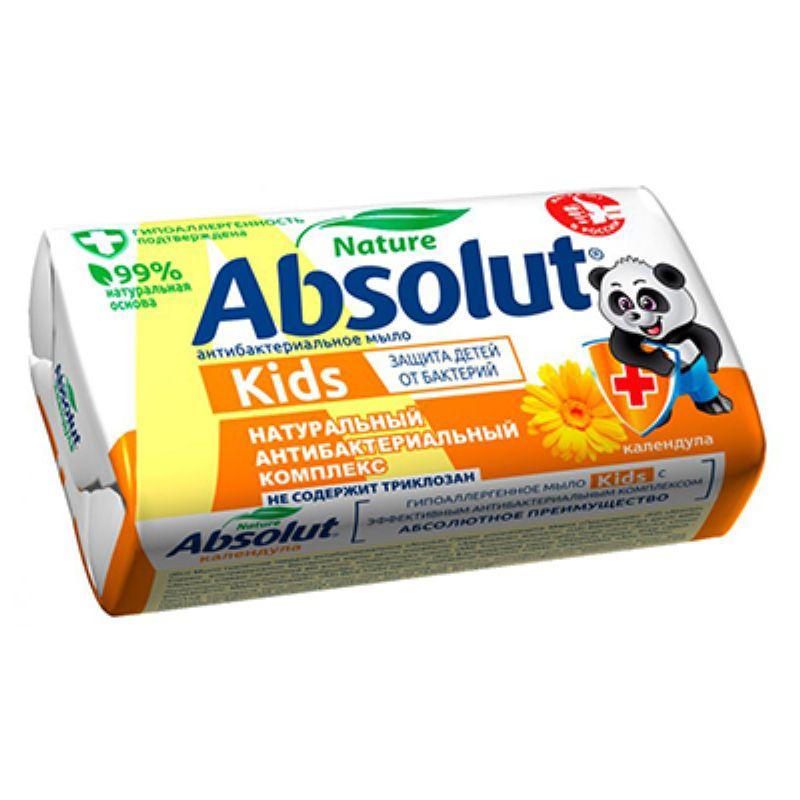 Мыло Absolut Kids Календула антибактериальное кусковое 90 гр., обертка