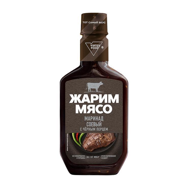 Маринад Жарим мясо соевый с черным перцем 300 гр., ПЭТ