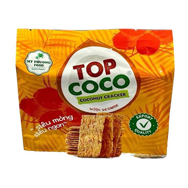 Крекеры TOP COCO кокосовые с кунжутом 150 гр., дой-пак