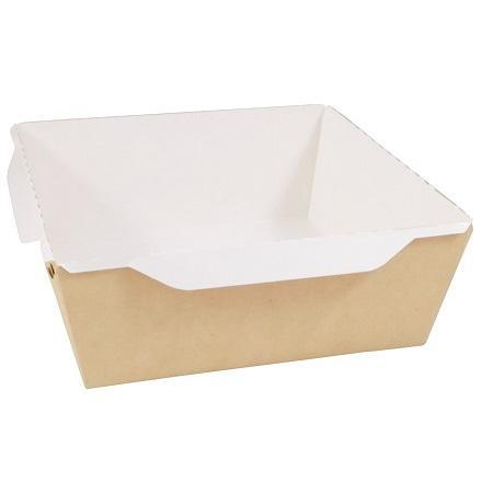 Упаковка без крышки OpSalad OSQ 165х165х63 крафт-белый, пакет