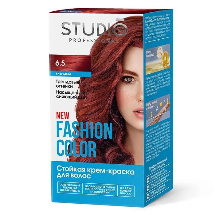 Краска для волос STUDIO FASHION COLOR 50/50/15мл Вишнёвый 6.5, картон