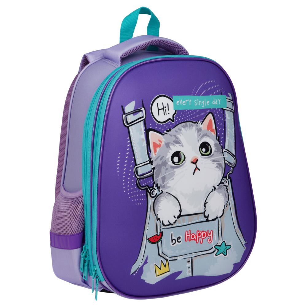 Ранец ArtSpace School Friend Kitten 39 х 30 х 18 см 2 отделения 2 кармана анатомическая спинка пенал мешок для обуви., пакет