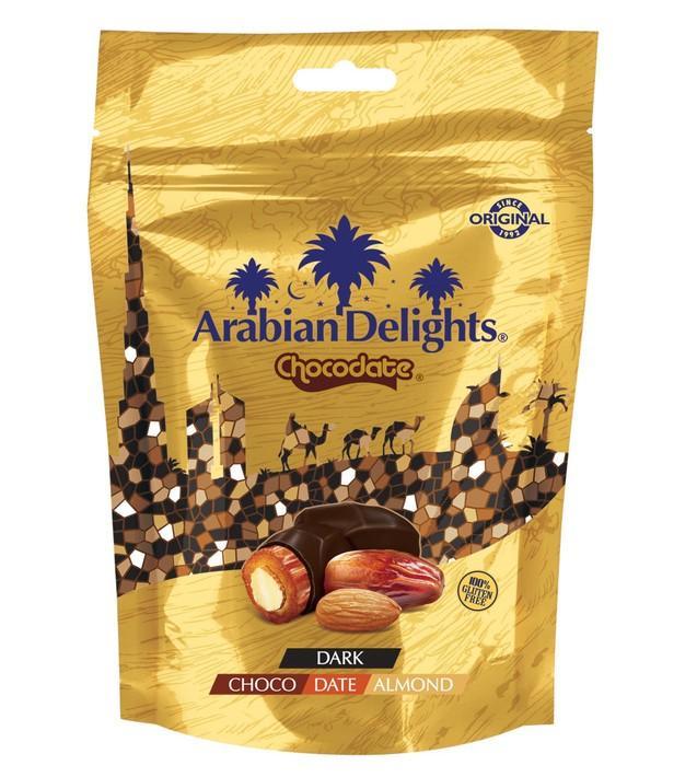 Финики Chocodate Arabian Delights с миндалем в темной глазури 90 гр., дой-пак