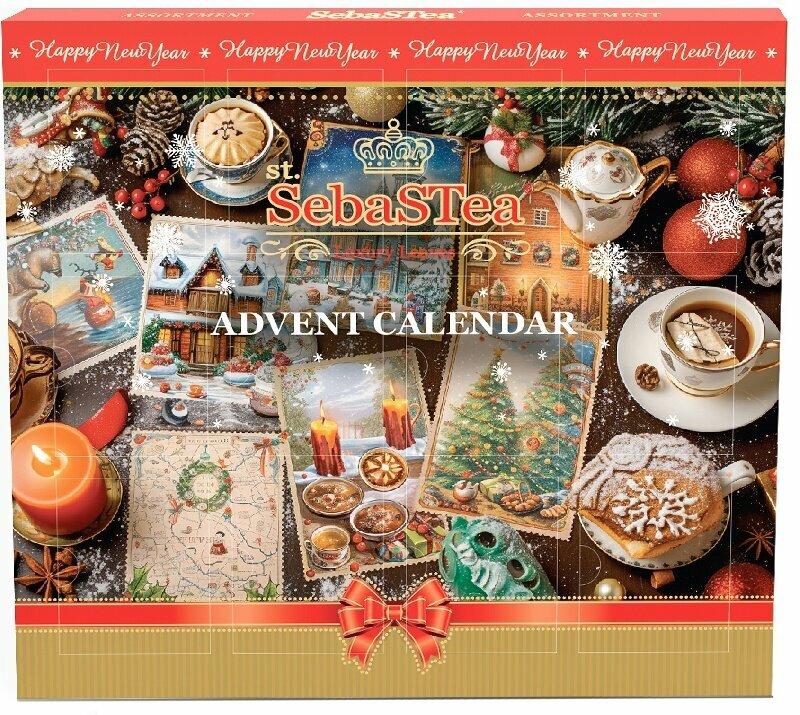 Чай Sebastea коллекция advent calendar 2025 ассорти 24 пак. открытки 38 гр., картон