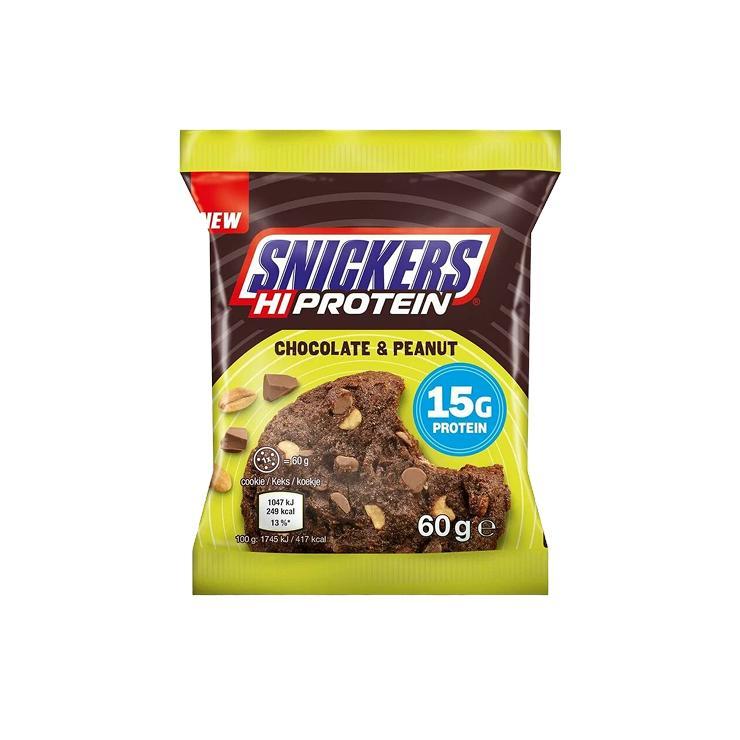 Печенье Сникерс chocolate peanut протеиновое со вкусом арахиса 60 гр., флоу-пак