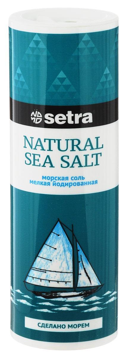 Соль Setra Морская мелкая йодированная, 250 гр., ПЭТ