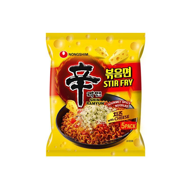 Лапша Nongshim Shin Ramyun Stir-fry со вкусом сыра 136 гр., флоу-пак