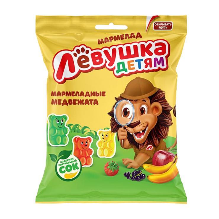 Мармелад Славянка Лёвушка медвежата ассорти 35 гр., флоу-пак