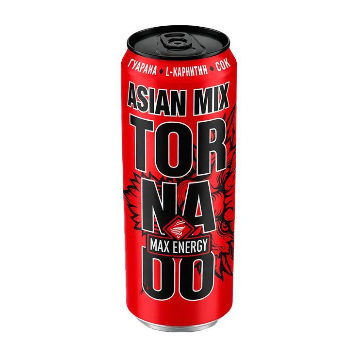 Напиток энергетический Tornado Energy Max Asian Mix NRJ 450 мл., ж/б