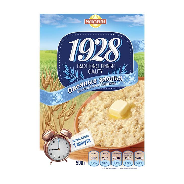 Хлопья быстрого приготовления Myllyn Paras овсяные 500 гр., картон