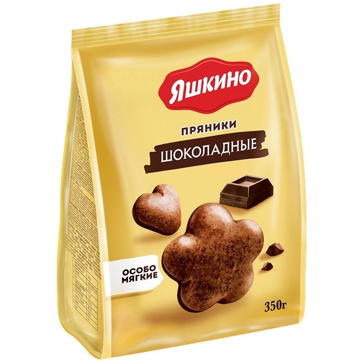 Пряники шоколадные, Яшкино, 350 гр., флоу-пак