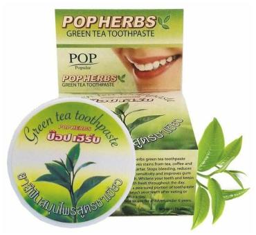 Зубная паста POP Травяная с зеленым чаем Herbs 30 гр., картон