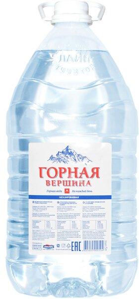 Вода негазированная Горная вершина минеральная 5 л., ПЭТ