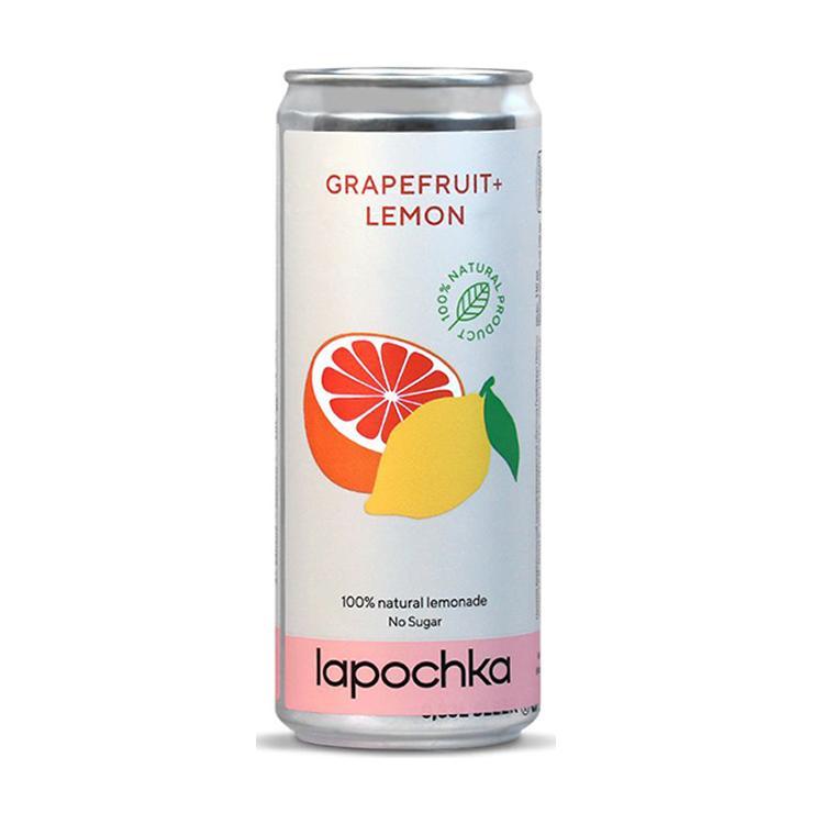 Лимонад Lapochka грейпфрут лимон 330 мл., ж/б