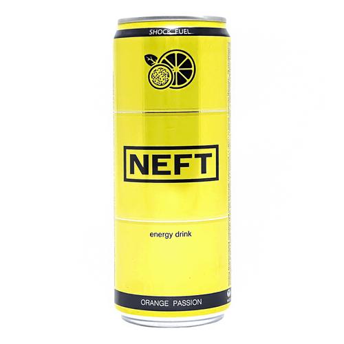Напиток энергетический тонизирующий NEFT со вкусом Апельсин-Маракуйя, 450 мл., ж/б