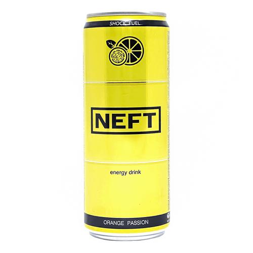 Напиток энергетический Neft со вкусом апельсин маракуйя тонизирующий 450 мл., ж/б