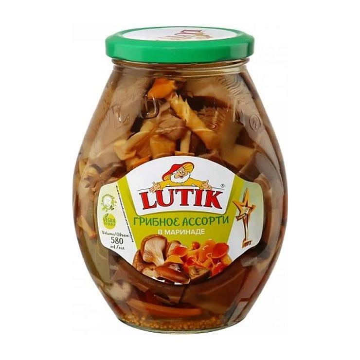 Ассорти Lutik грибное в маринаде 580 мл., стекло