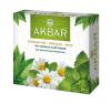 Чай Akbar Зеленый с натуральными добавками ромашки и мяты 100 пак., 100 гр., картон