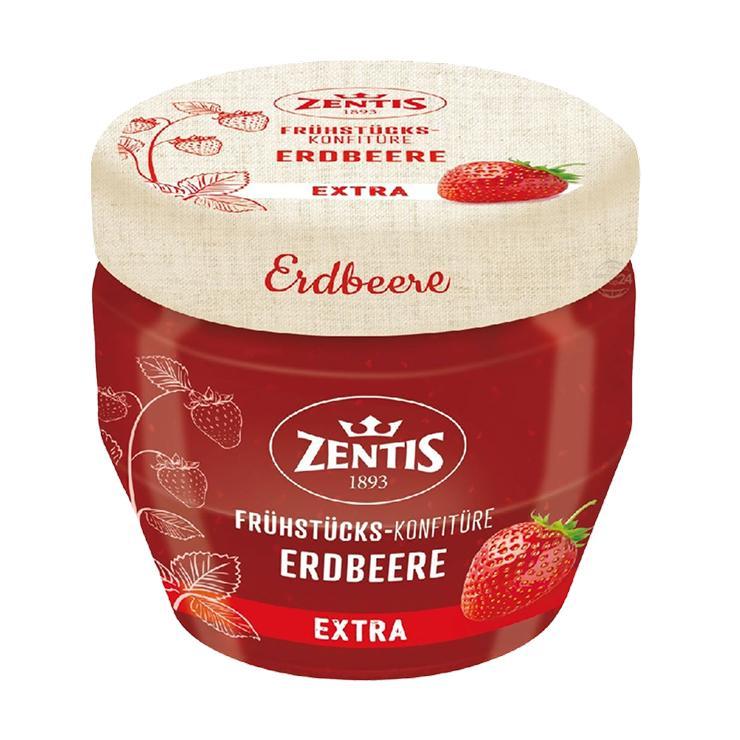 Конфитюр ZENTIS экстра из клубники 230 гр., стекло