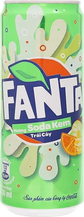 Напиток газированный Fanta крем сода 330 мл., ж/б