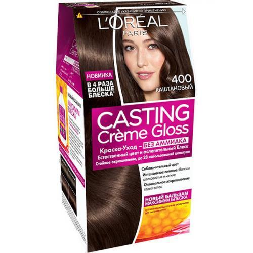 Краска для волос L'Oreal Casting Creme Gloss №400 каштан, картон