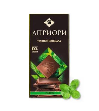 Шоколад Априори темный с мятой 100 гр., картон