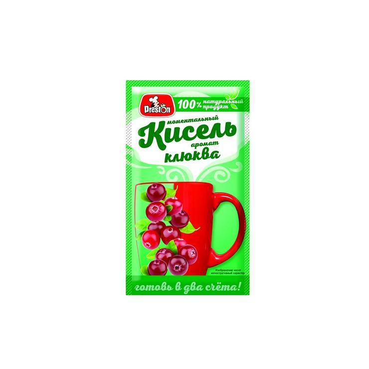 Кисель Preston с ароматом клюквы 30 гр., саше