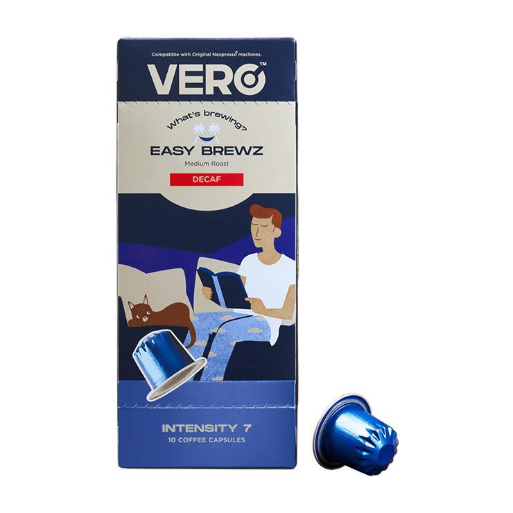 Кофе Vero Easy Brewz Decaf молотый в капсулах 10 шт. 56 гр., картон