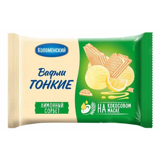 Вафли Коломенский Коломенские Лимонный сорбет тонкие 100 гр., флоу-пак