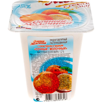Продукт йогуртный Сочный-Молочный Пастеризованный С соком персика и маракуйи 1,2%, Альпенгурт, 95 гр, ПЭТ