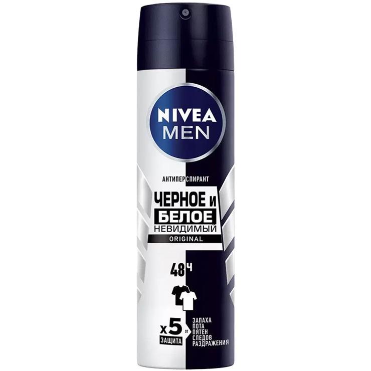 Антиперспирант - спрей NIVEA Men невидимый для черного и белого 150 мл., баллон