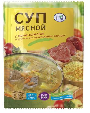 Суп мясной с вермишелью Торговый Путь, 60 гр., Пластиковый пакет