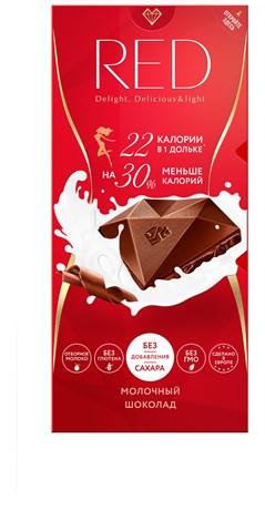 Шоколад RED Delight Молочный с пониженной калорийнойстью без сахара 85 гр., картон