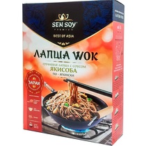 Лапша с соусом по-японски якисоба Sen Soy Wok, 235 гр., картон