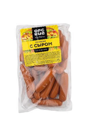 Сосиски Орский Мясокомбинат с сыром з/с 1,3 кг., в/у