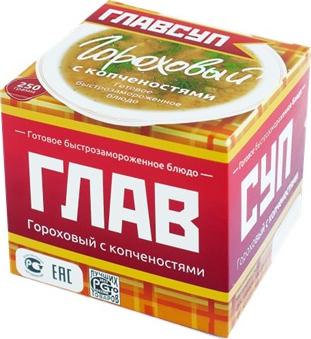 Суп Главсуп Гороховый с копченостями, 250 гр., картон