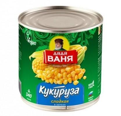 Кукуруза Дядя Ваня сладкая, 340 гр., ж/б