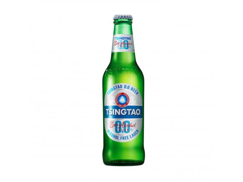 Пиво безалкогольное Tsingtao Zero Циндао Зеро светлое фильтрованное 330 мл., стекло