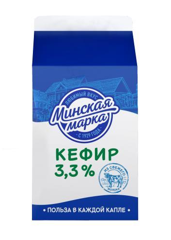 Кефир Минская марка 3,3%, 500 мл., пюр-пак