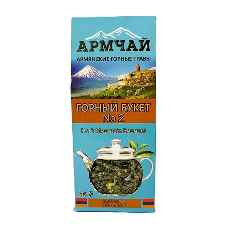 Чай АРМЧАЙ горный букет №2 зеленый мелколистовой 30 гр., картон