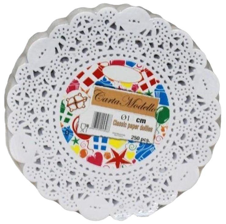 Салфетки Мистерия сервировочные d 10 см белые., бумага