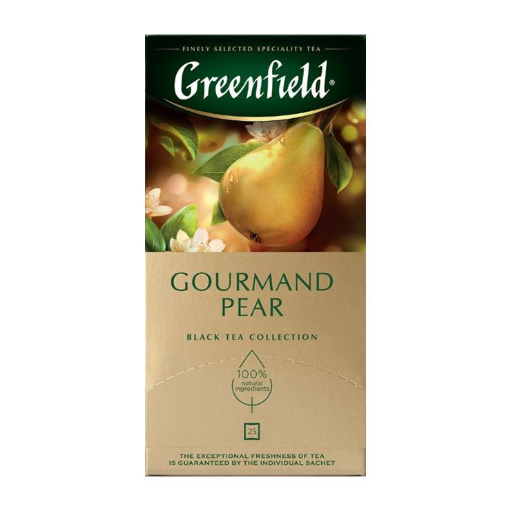 Чай Greenfield Gourmand Pear черный 25х1,5 гр., картон