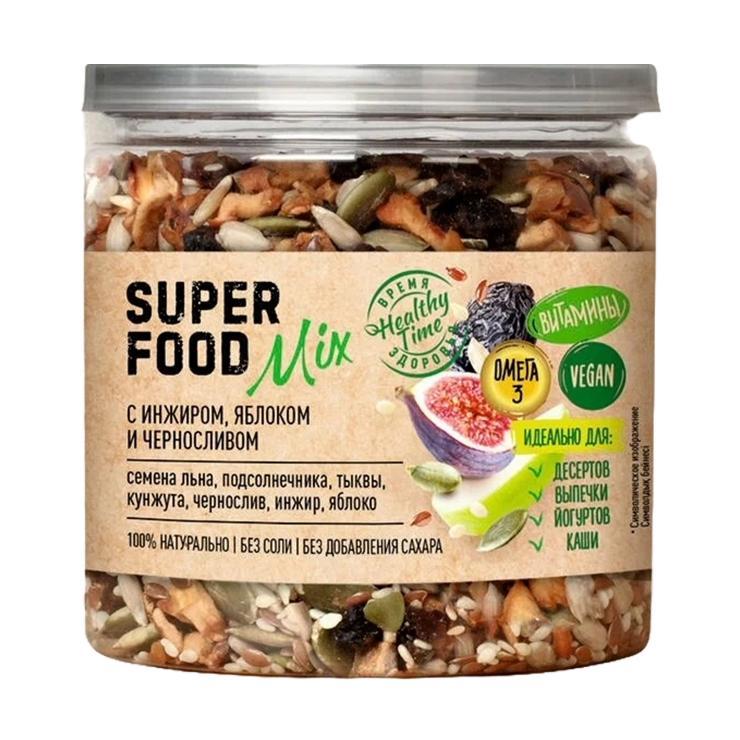 Смесь семян Super Food Mix инжир яблоко чернослив 270 гр., ПЭТ