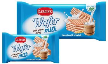 Вафли молочные Daroink Wafer Milk, 180 гр., флоу-пак