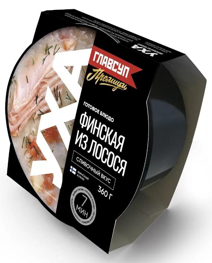 Уха Главсуп финская из лосося премиум, 360 гр., ПЭТ
